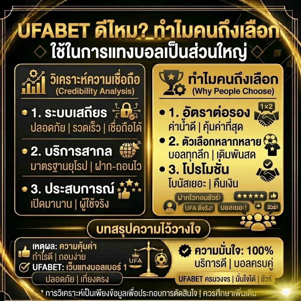 UFABET ดีไหม